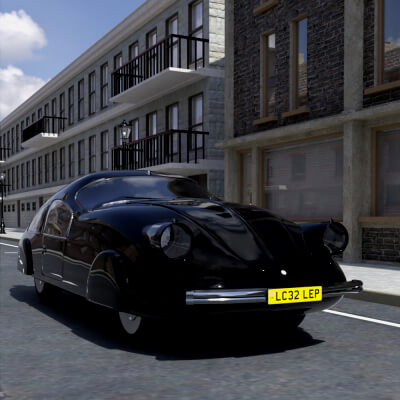 Atomic Car - Blue Angel by Fantasyart-3D