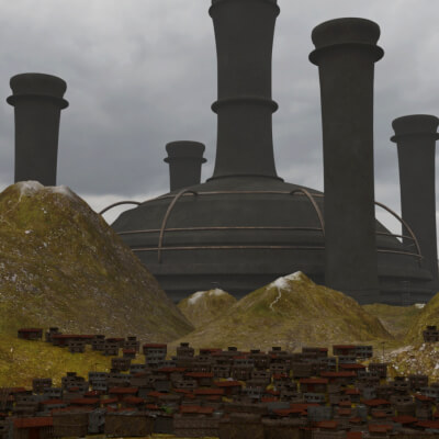 Tharelian Slum - Blue Angel by Fantasyart-3D