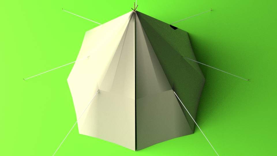 Conical Tent 3D Model by faraharis