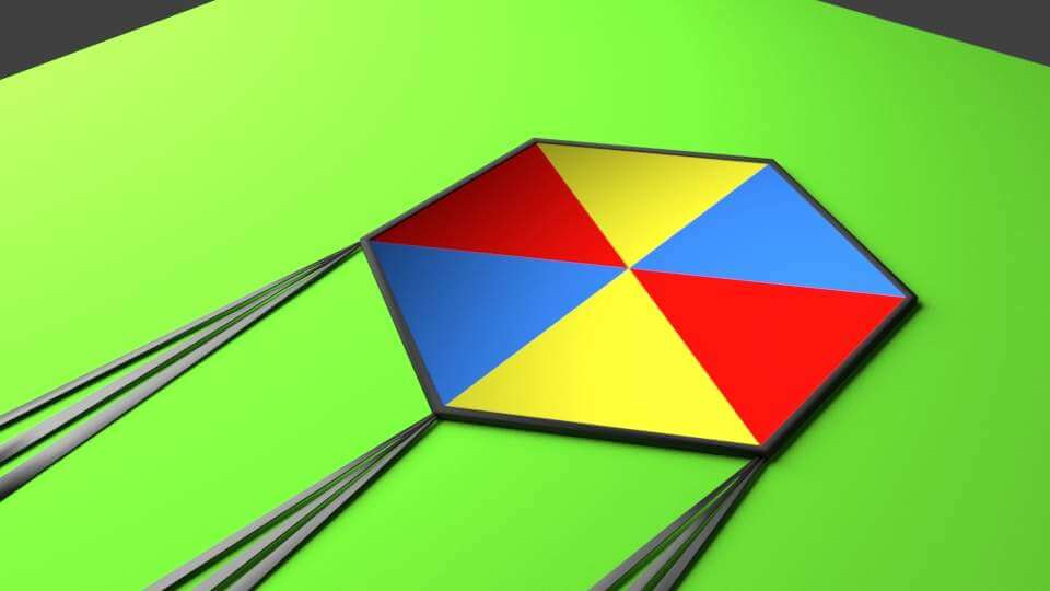 Hexagonal Kite 3D Model by faraharis