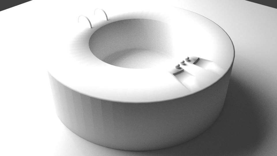 Jacuzzi Bathtub 3D Model by faraharis