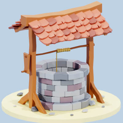 Simple Low Poly Well