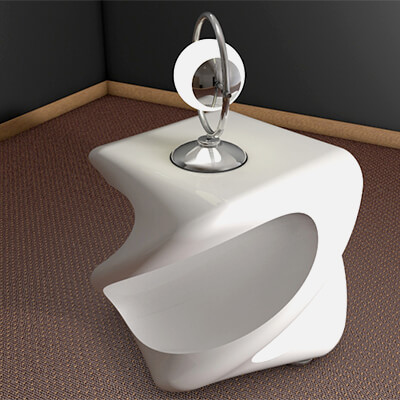 Futuristic Table and Lamp