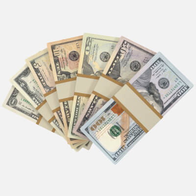 Stacks of US Dollars &ndash Money Bundles for Daz by FCG Studio