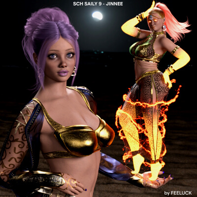 SCH Saily 9 - Jinnee for Genesis 9 Female Character