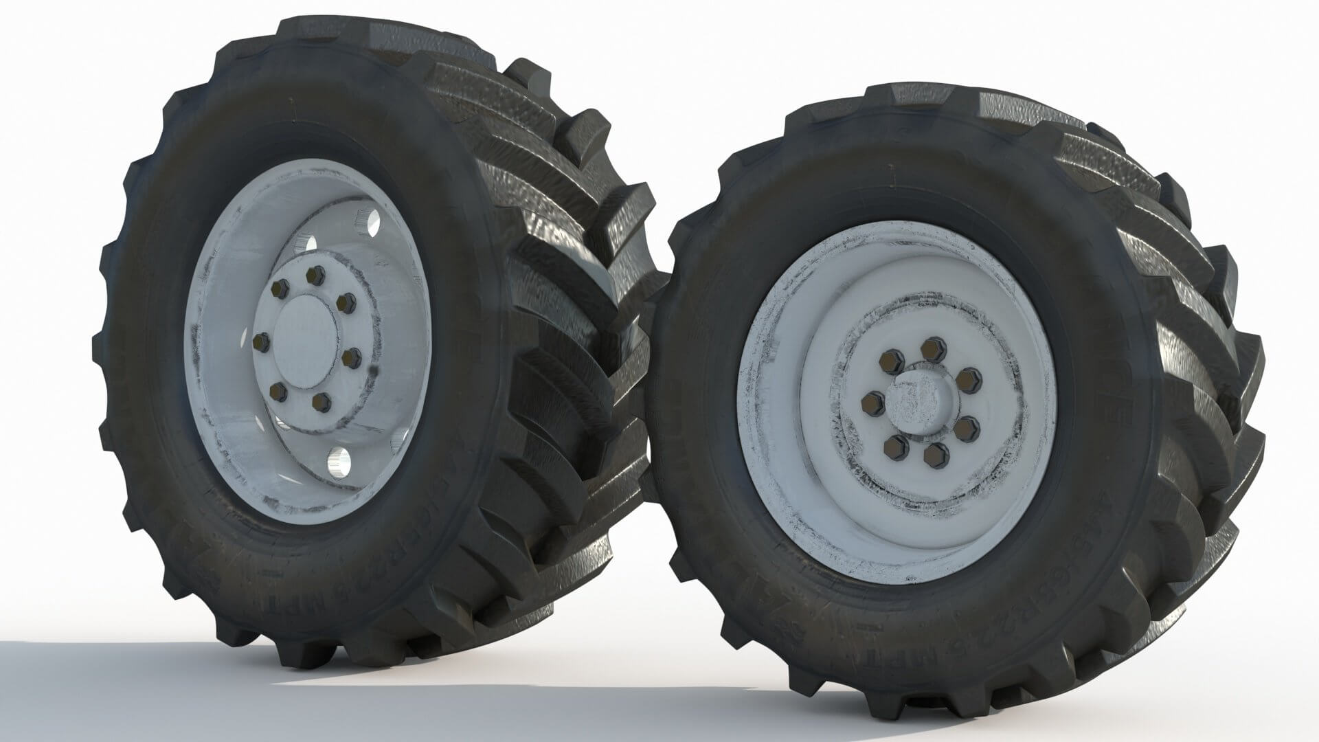 Tractor Wheel Rim Tire Set 3D Model by ferhatkose19
