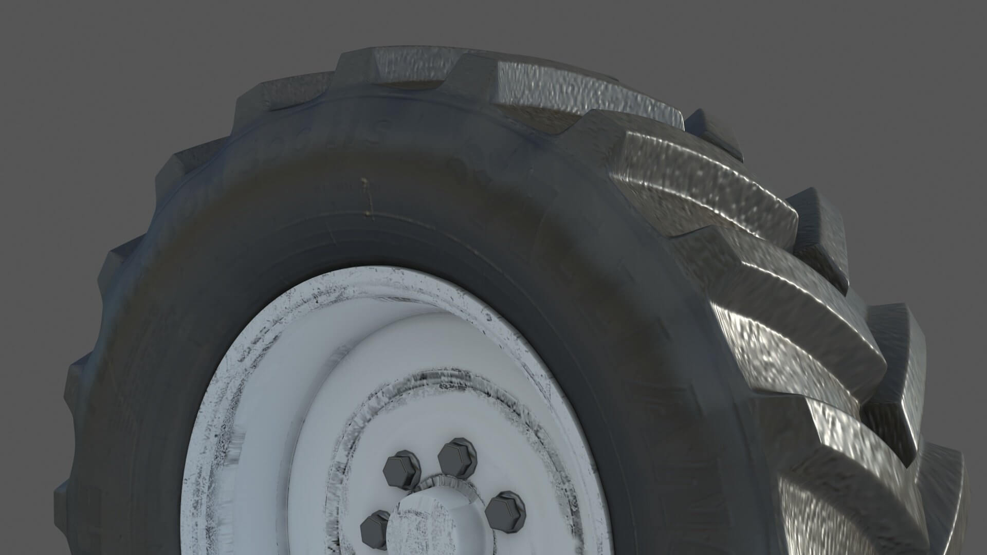 Tractor Wheel Rim Tire - 3D Model by ferhatkose19