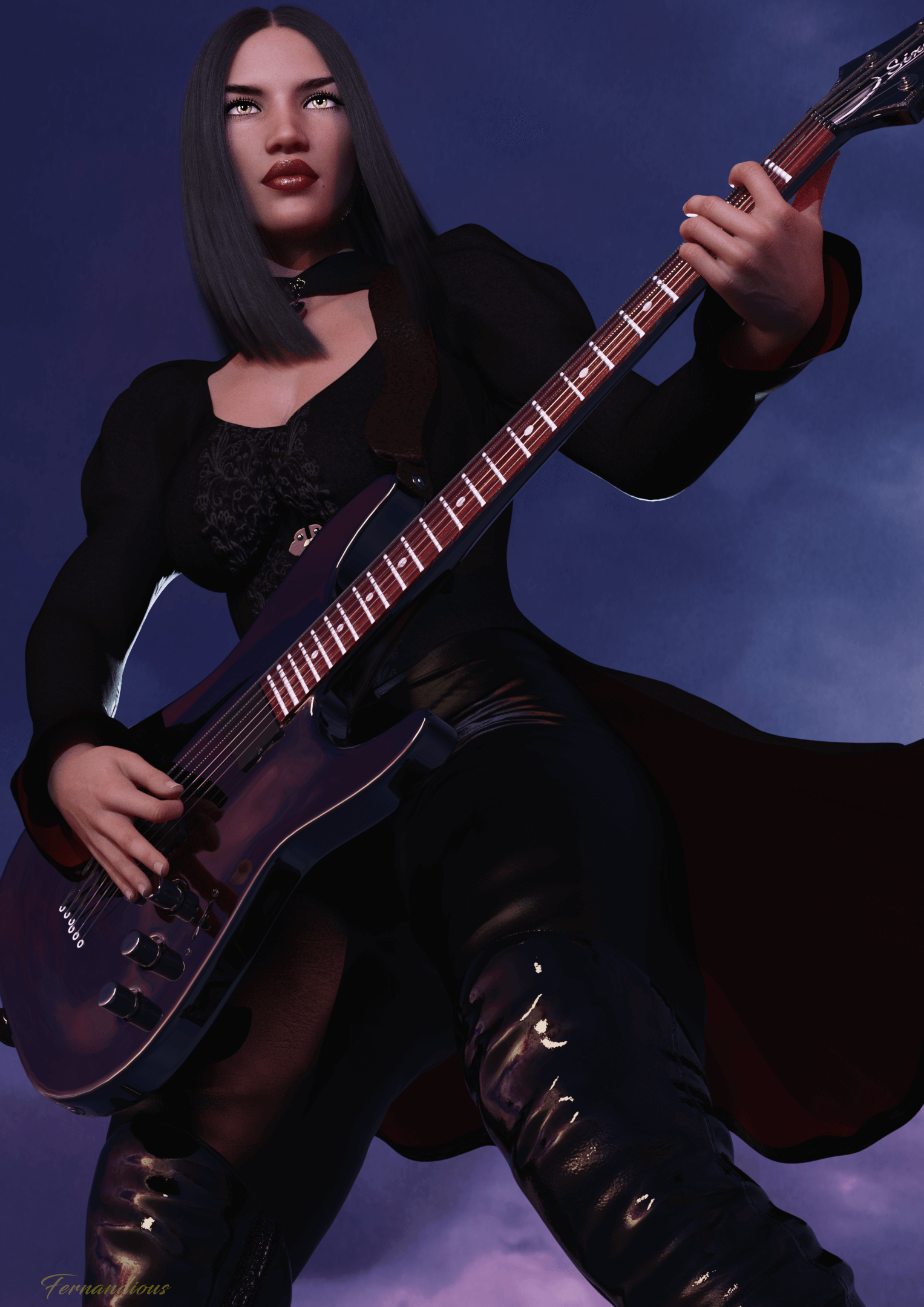 Samira Master Of Puppets rock contest 3D Render RenderHub Gallery