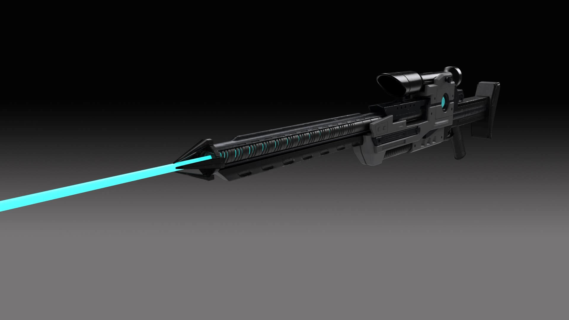Concept Energy or Laser Rifle V02 3D Model by Figster