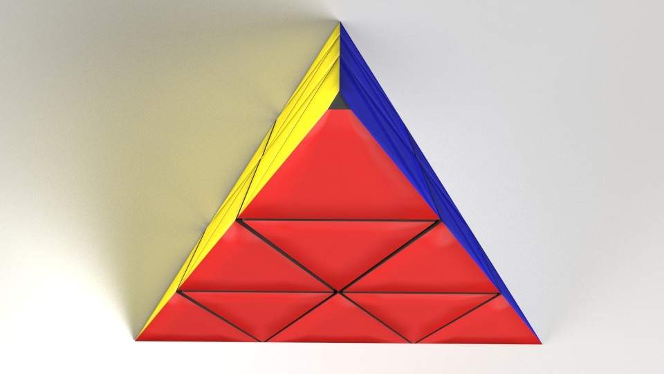 Combination Puzzle - Pyraminx 3D Model by fikreezakwan