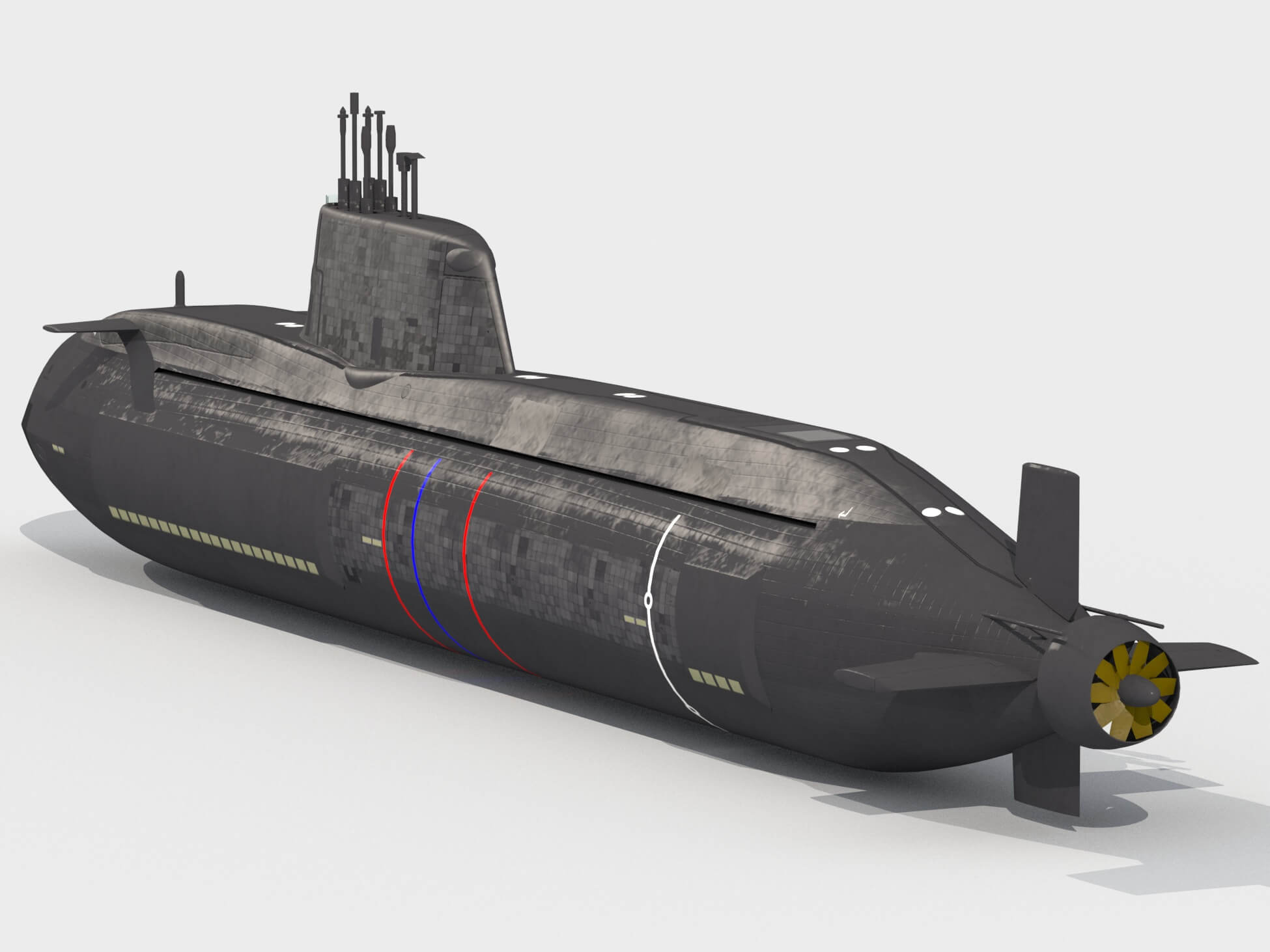 Astute Class Submarine 3D Model by FiniasK