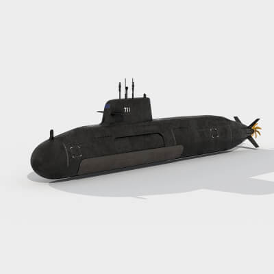 Hai Kun Class Submarine 3D Model by FiniasK