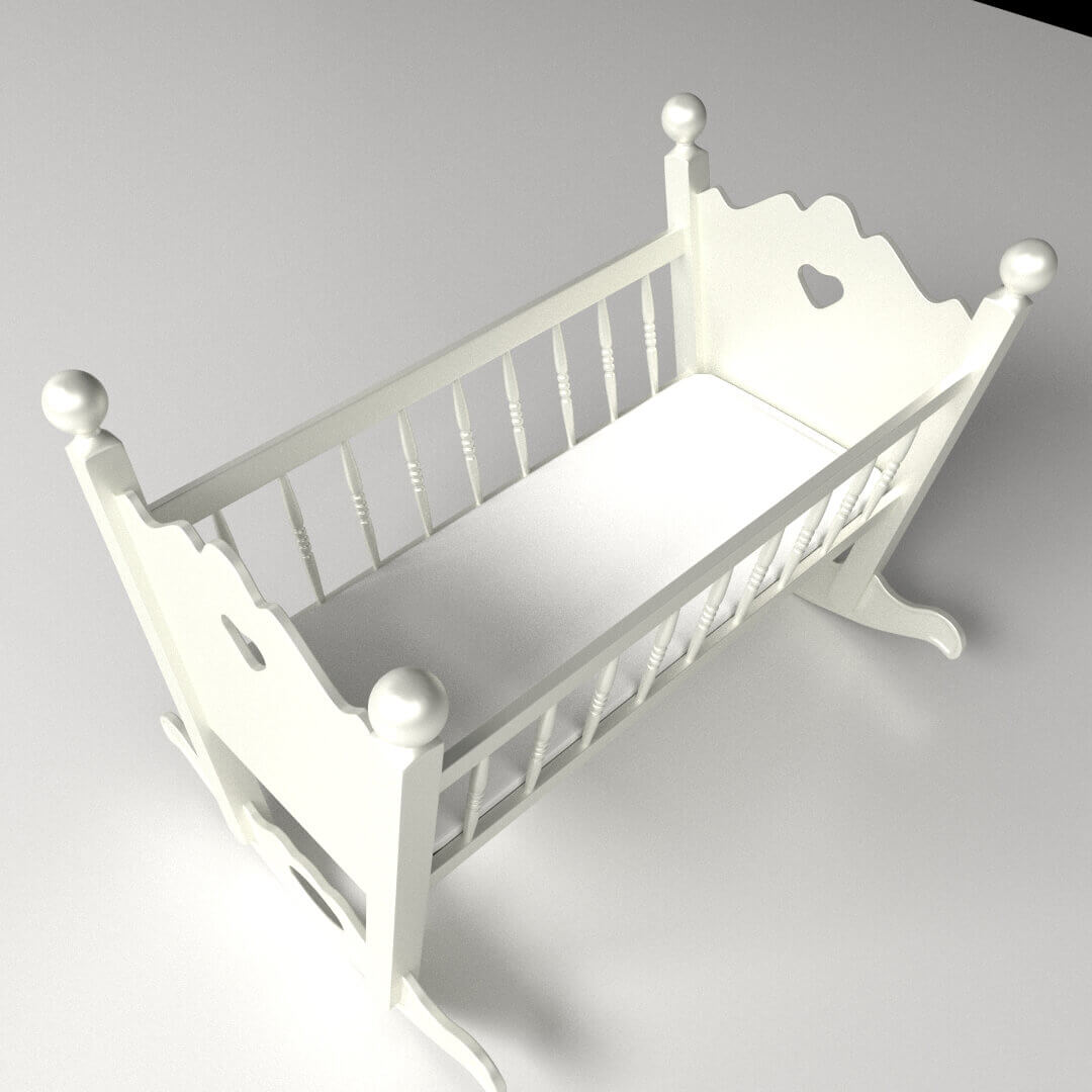 Baby Cradle Crib - 3D Model by firdz3d