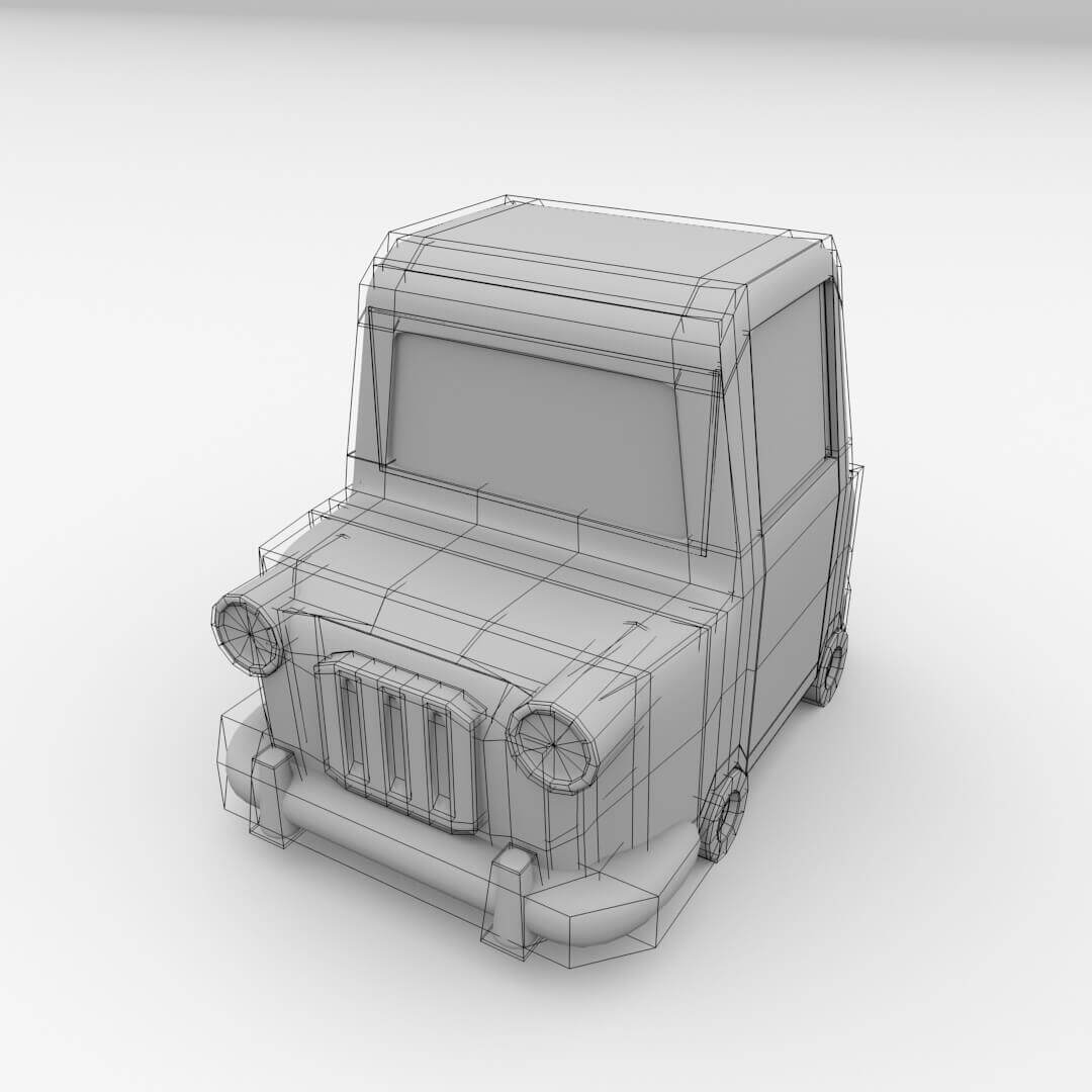 Cartoon Car - 3D Model by firdz3d