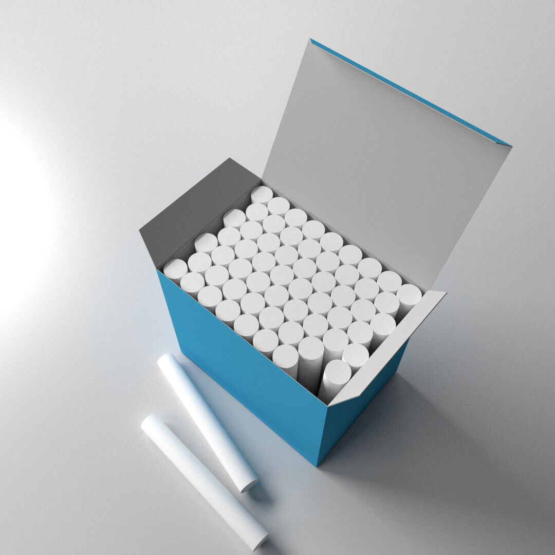 Chalk Box 3D Model by firdz3d