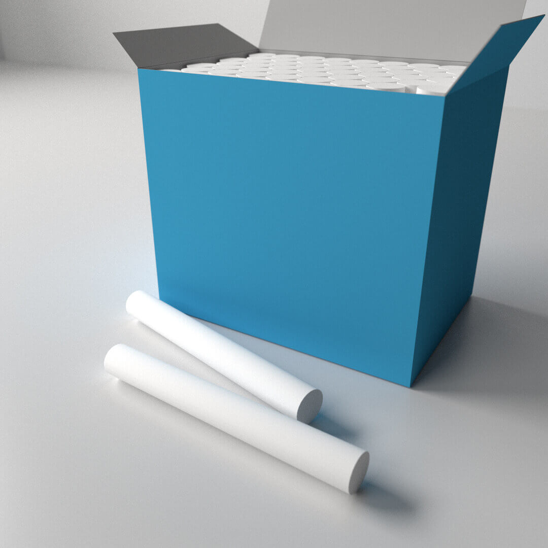 Chalk Box 3D Model by firdz3d