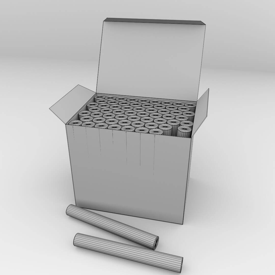 Chalk Box 3D Model by firdz3d