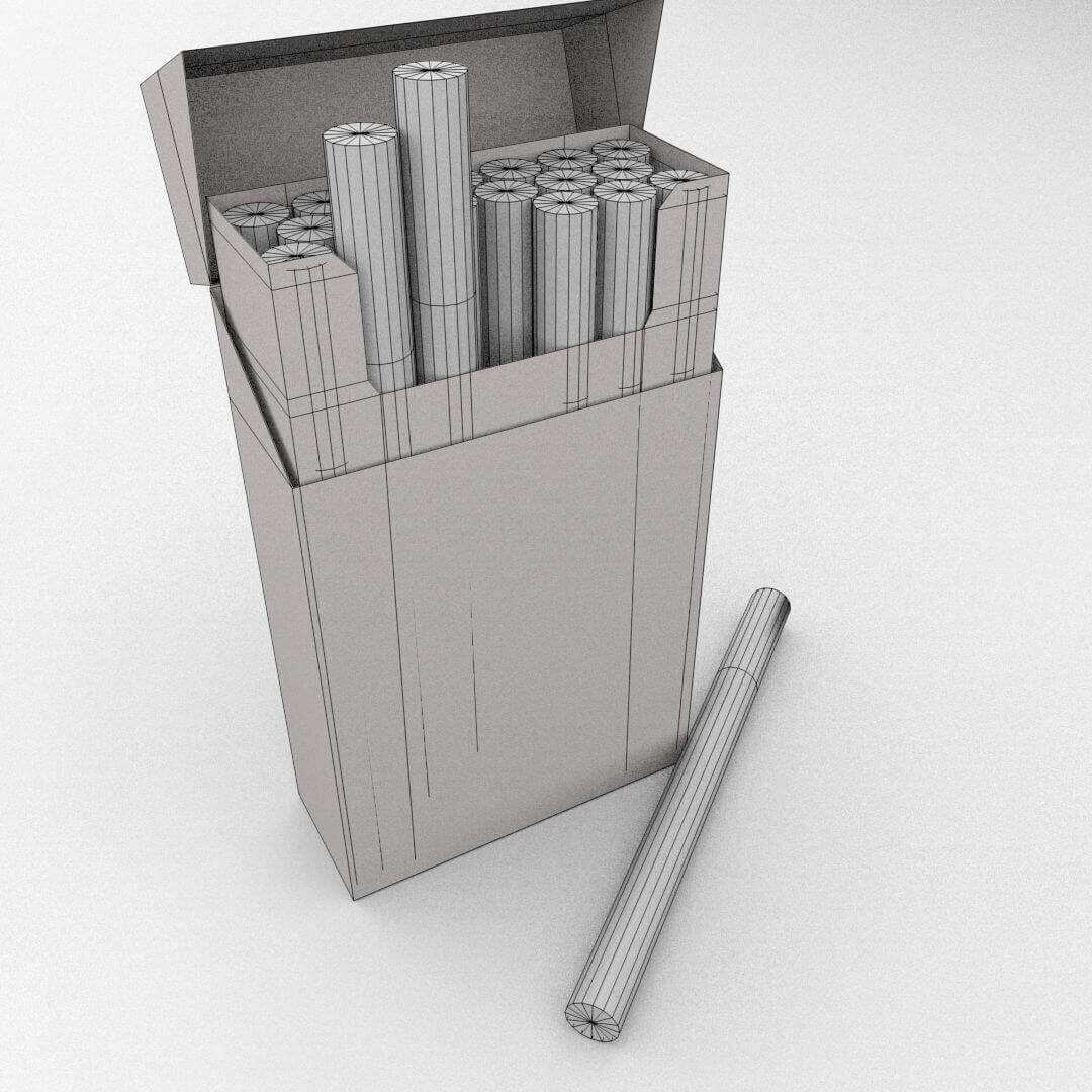 Cigarette Box 3D Model by firdz3d