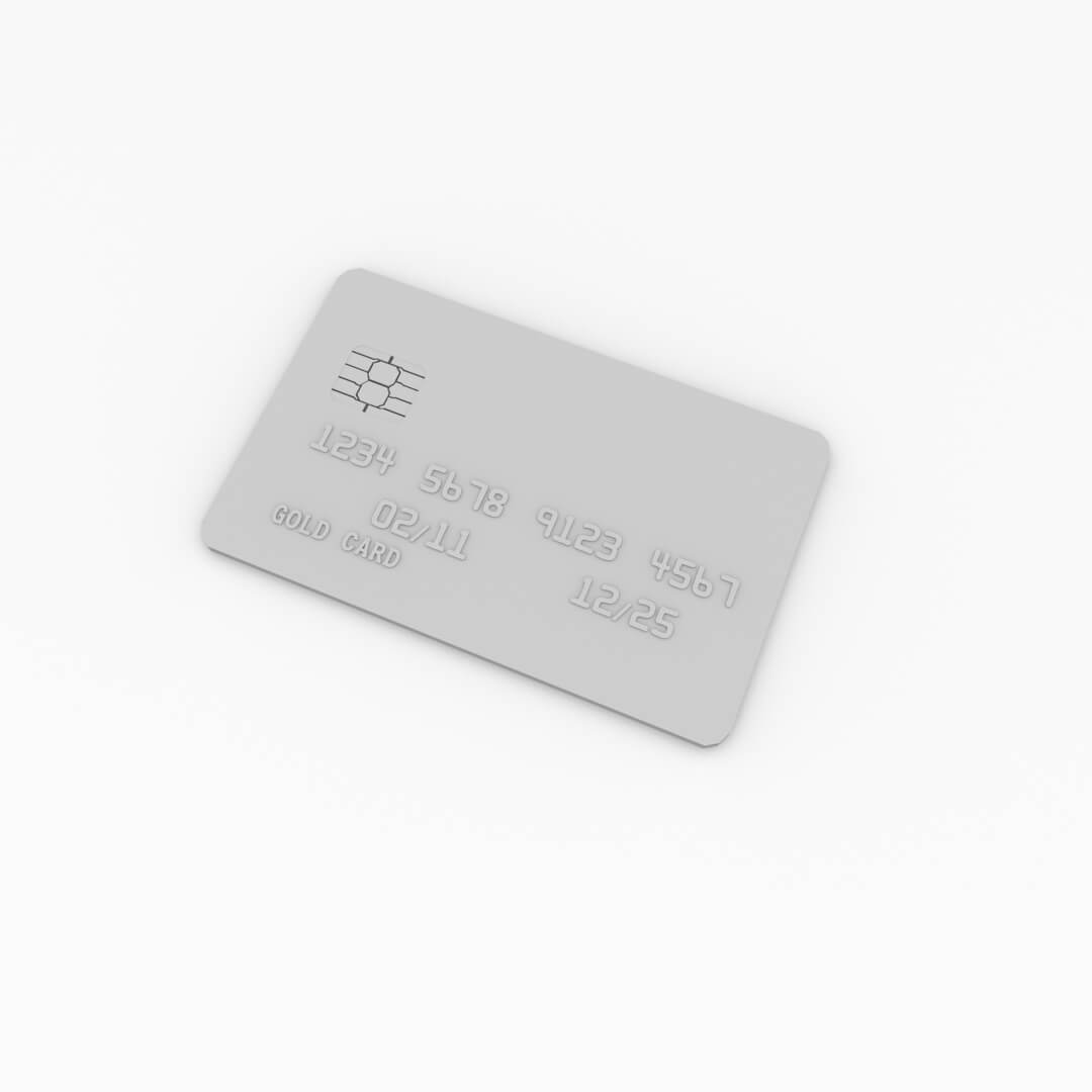 Gold Card 3D Model By Firdz3d