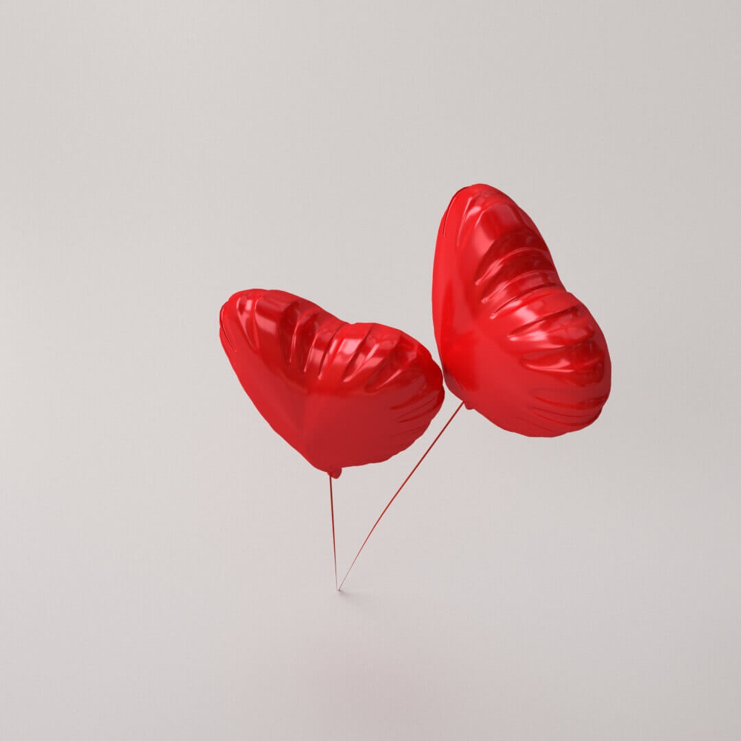 Heart Balloon 3D Model by firdz3d