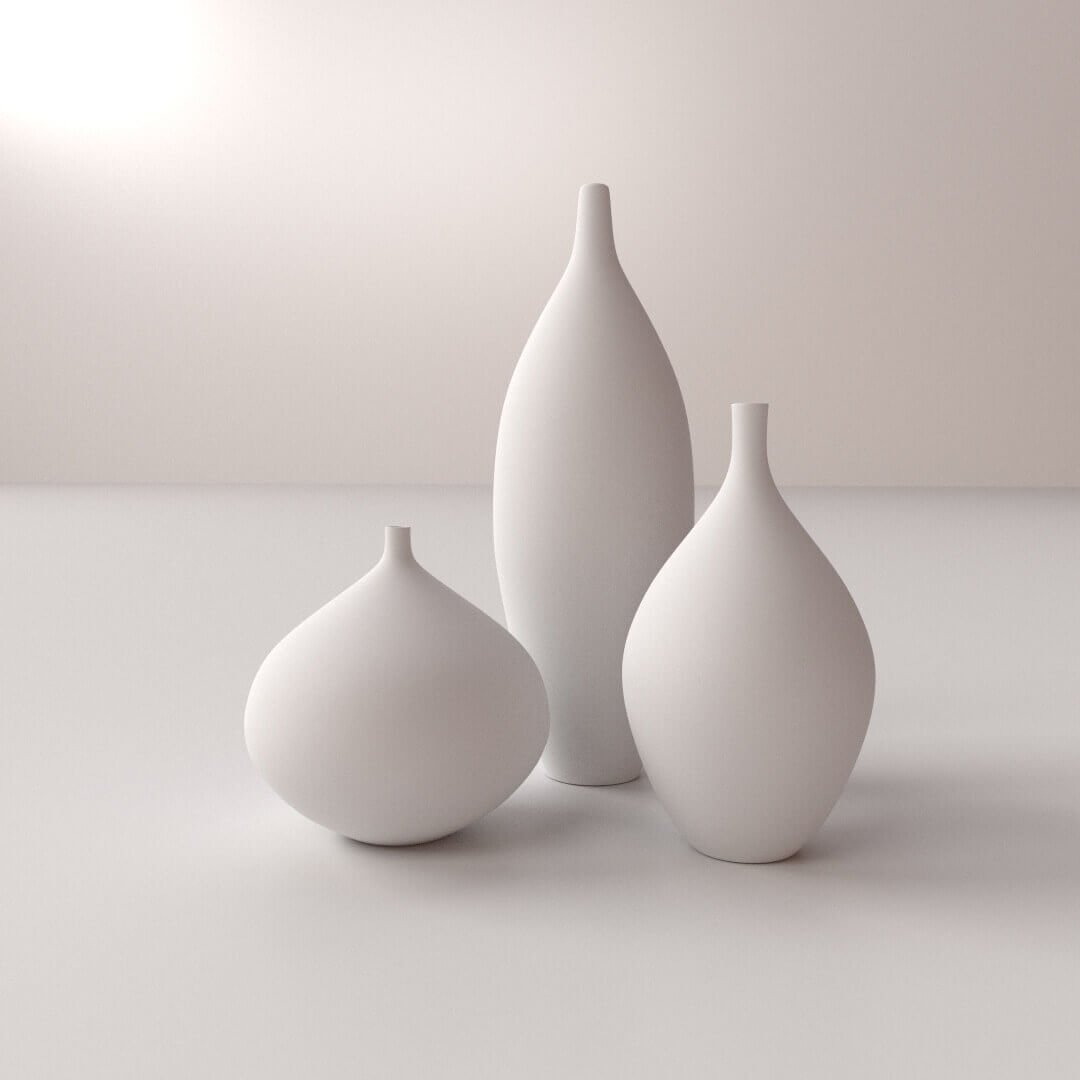 Modern Vases 3D Model by firdz3d