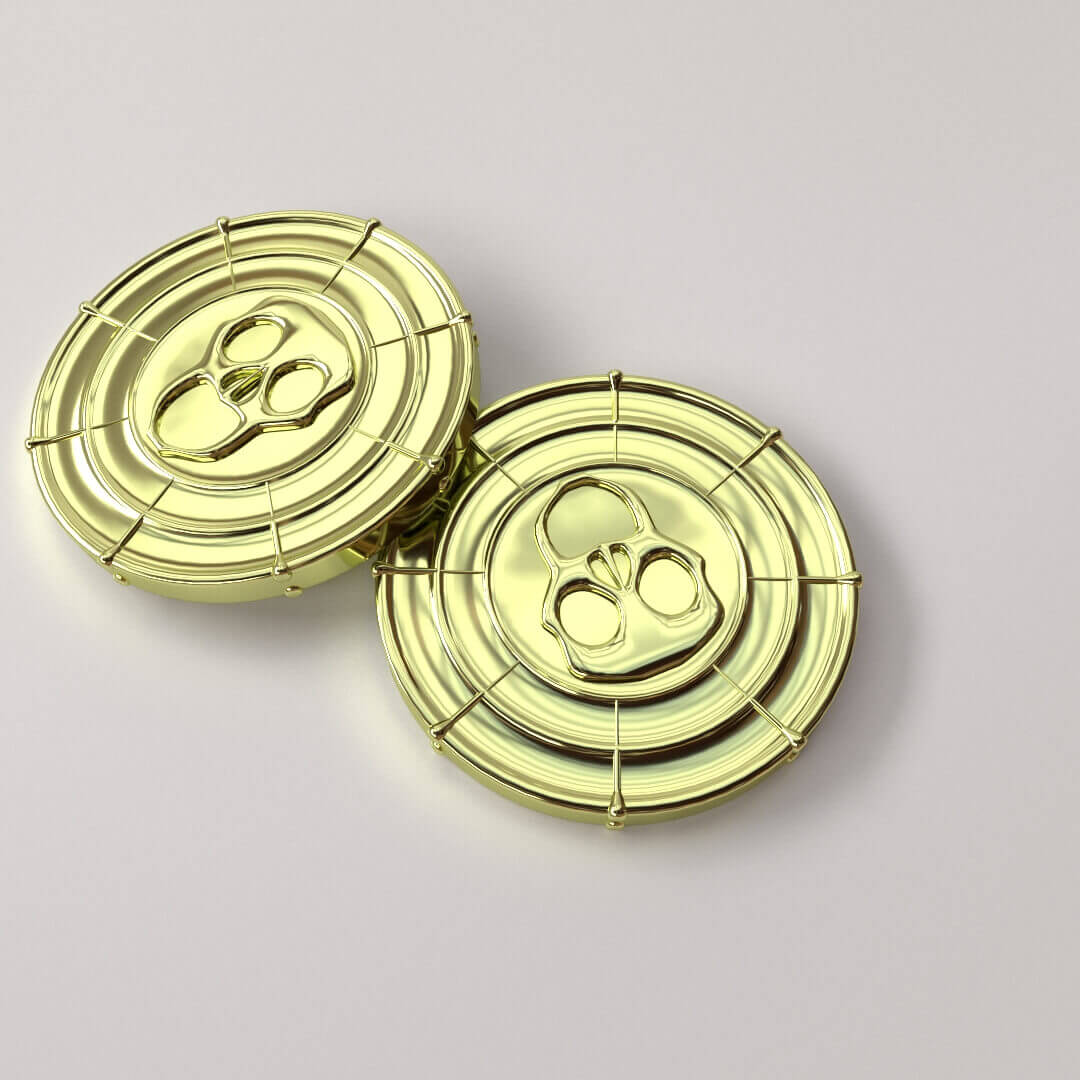 pirate coin 3d model renderhub
