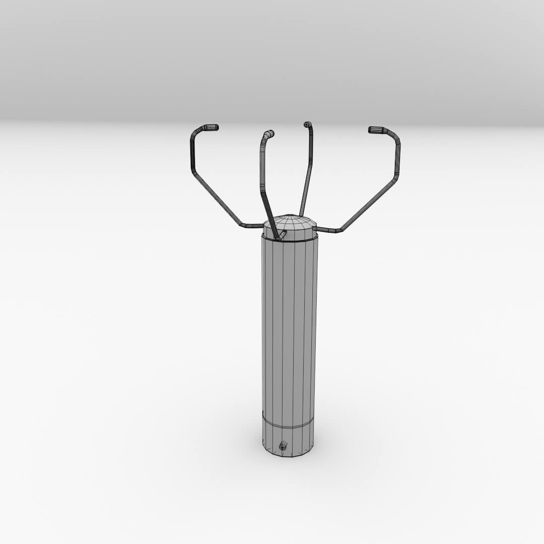 Ultrasonic Anemometer 2D 3D Model by firdz3d