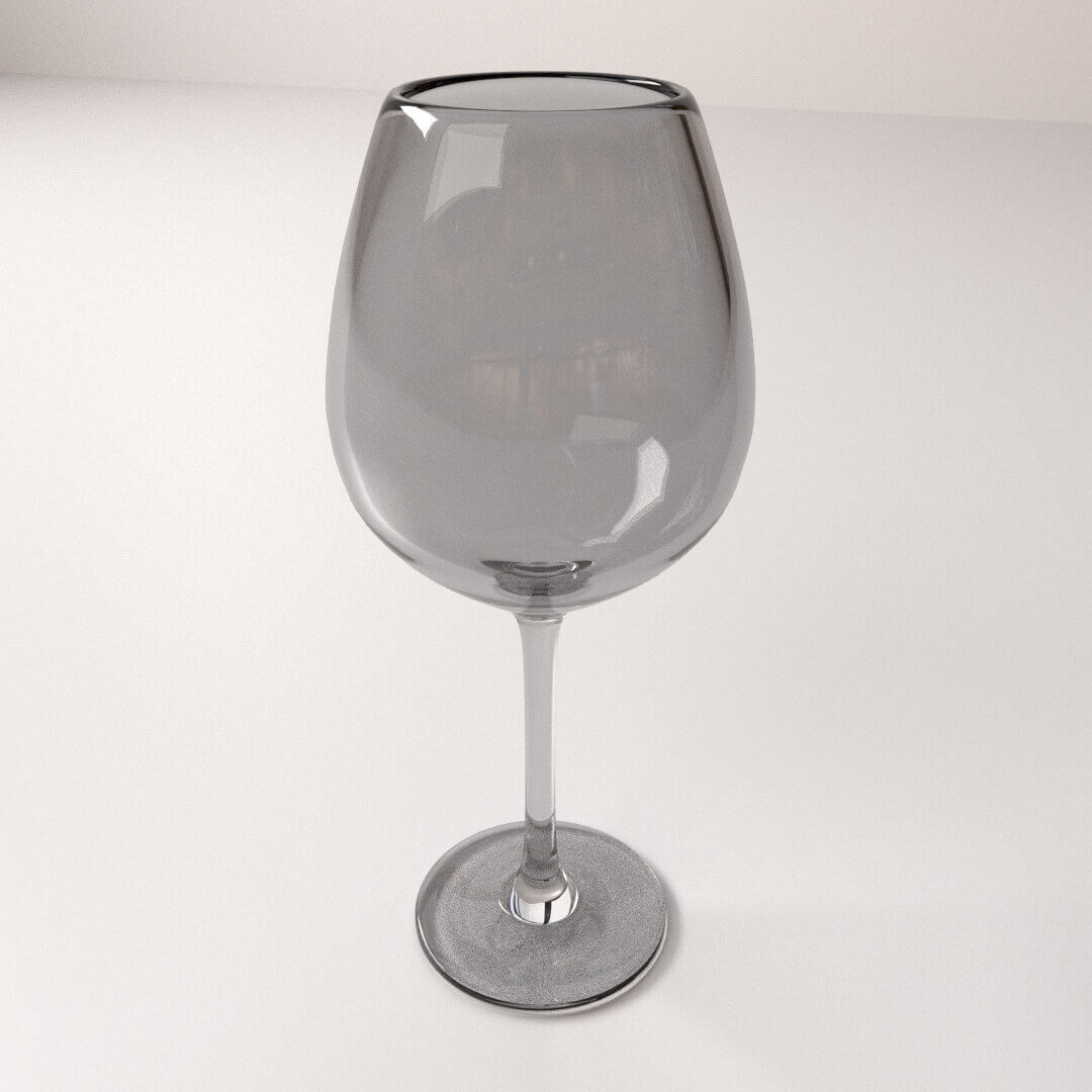 Wine Glass 3D Model by firdz3d