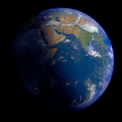 Planet Earth 16K - 3D Model by FlashMyPixel