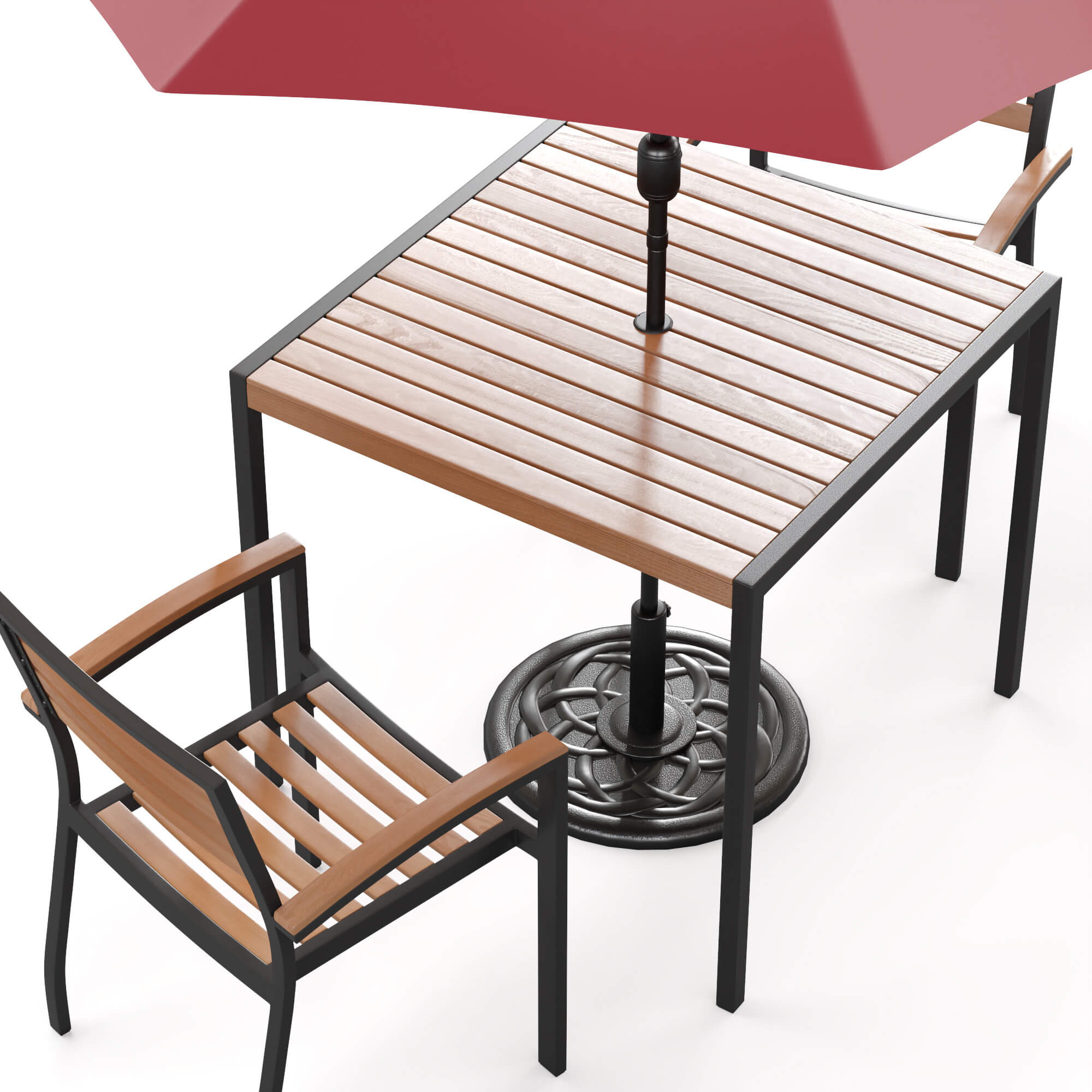 Garden Patio Bistro Furniture Set - 3D Model by flawless3d