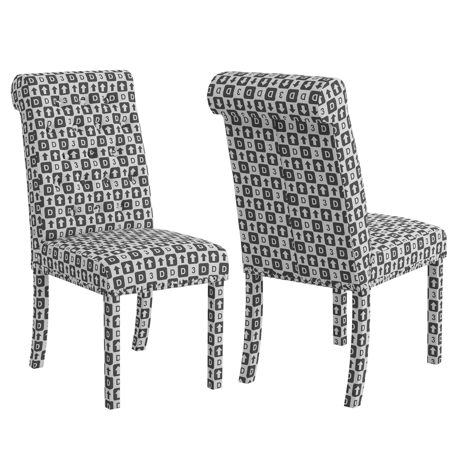 Hercules Series Parsons Chair With Rolled Back 3D Model by flawless3d