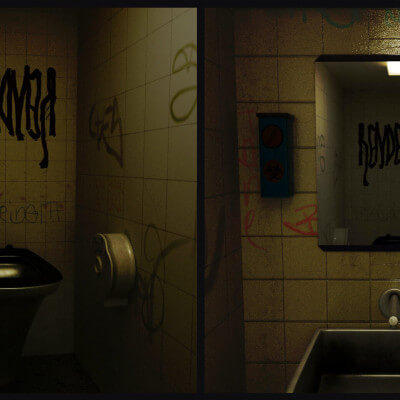 Buhredner in a Public Toilet