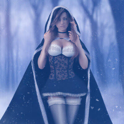 A Chance encounter on a forest path at dusk