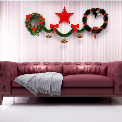 Christmas decoration in living room