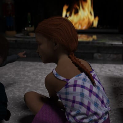 Daddy - How does Santa come with the fire going
