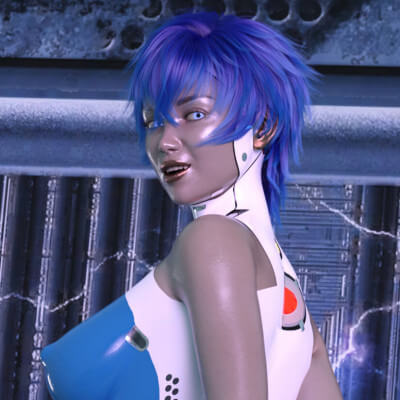 Blue Angel Cyborg Athena