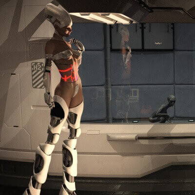 in hands of cyborgs