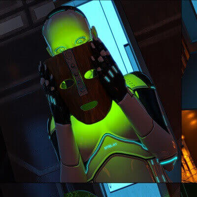 Metal  Mask  Sexy Robot