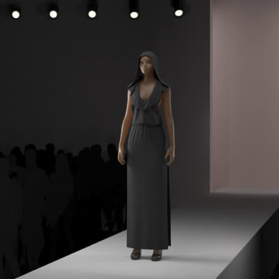 Long Dress with a Hood