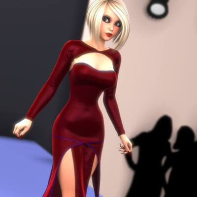 Simple Vampire Dress W/Shrug