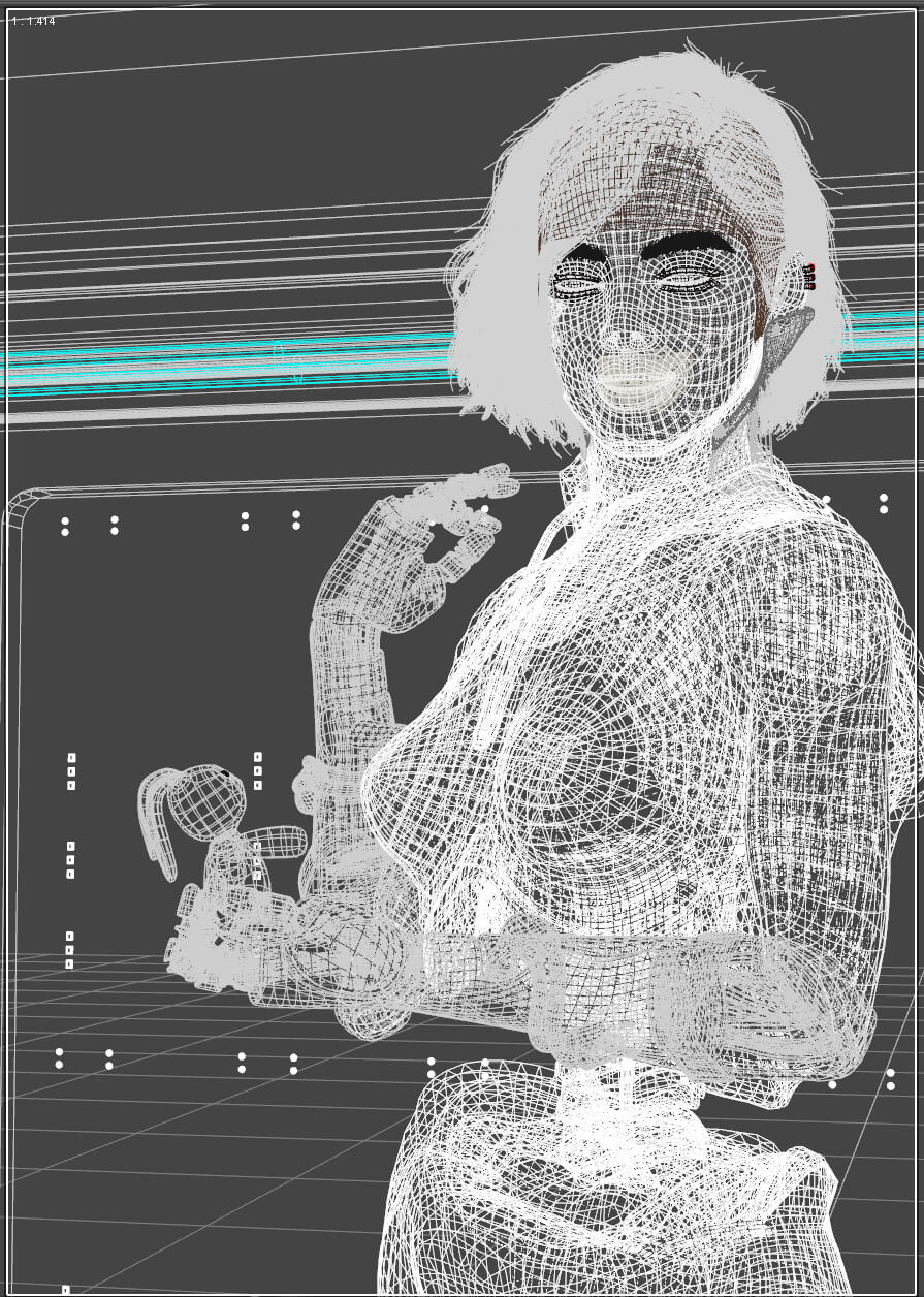 Cyborg and her Robot Rabbit | RenderHub Forum