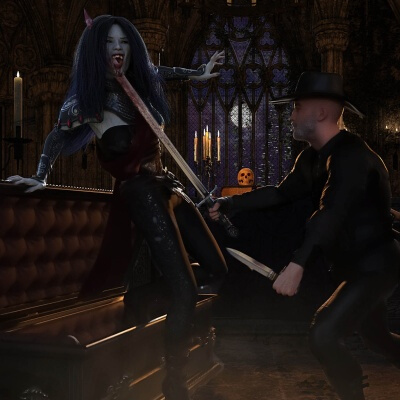 He Strikes Deep in her Throat