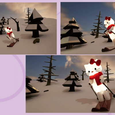 Hello kitty ski trip