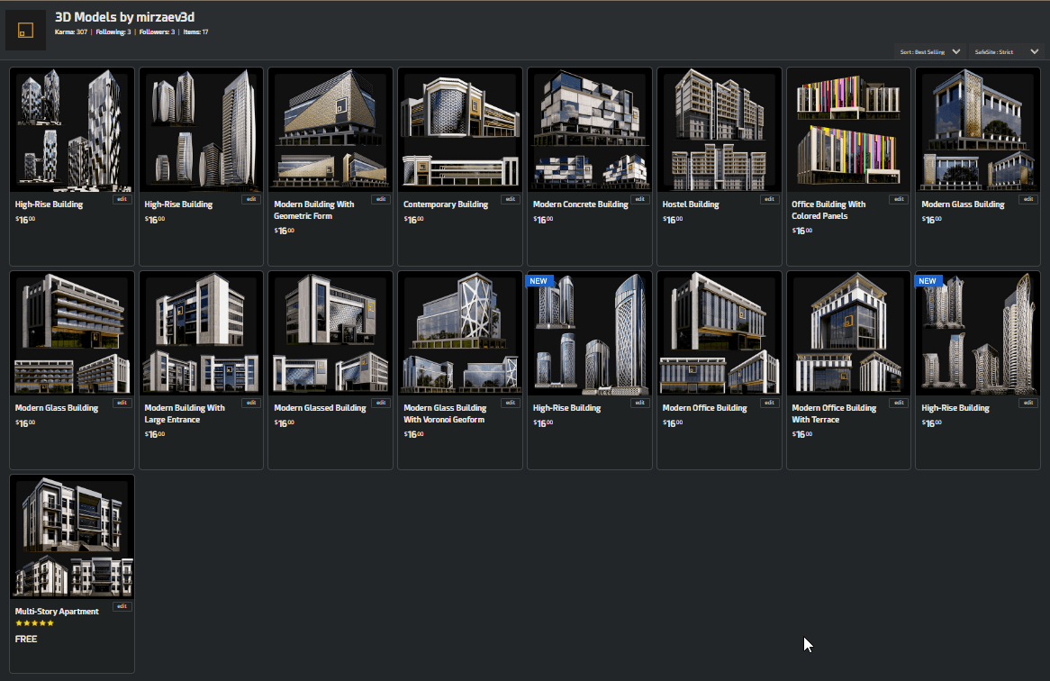 Buildings 3d model | RenderHub Forum