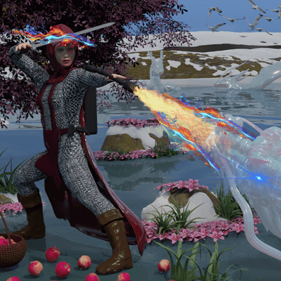 Red Riding Damsel and the Crystal Lake Dragons