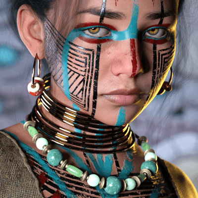 Aztec Girl portrait