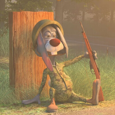 THE TIRED RABBIT SOLIDER