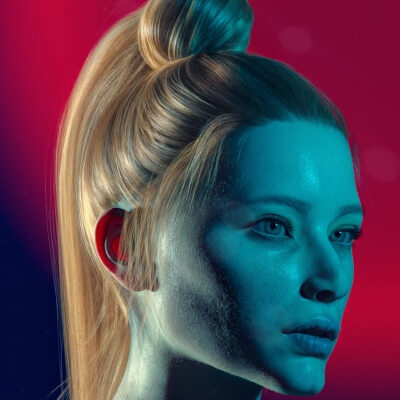 I Just Dont Care Fades of red and blue