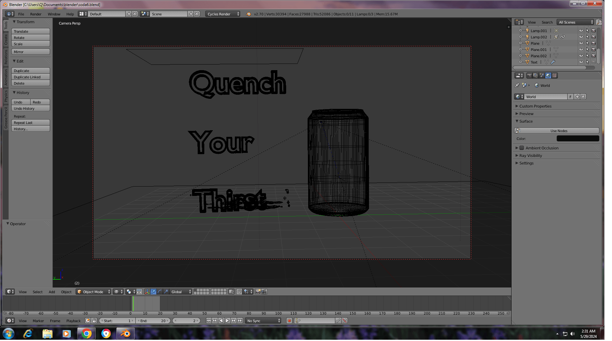 Quench Your Thirst | RenderHub Forum