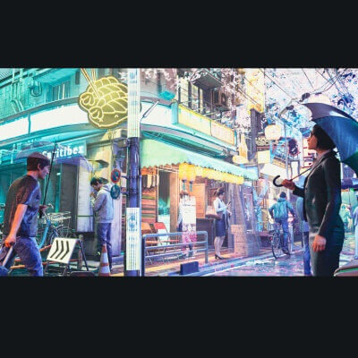 Cyberpunk_Style Alley